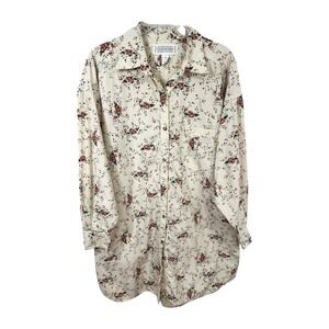 VTG Victoria Secret Country Sleep Night Shirt Dress Prairie Cottagecore Sz M 935